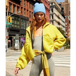 FP FREE PEOPLE MOVEMENT s Hit The Slopes Fleece snap oversized jacket LongSleeve